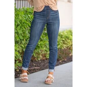 Judy Blue High Rise Pull On Cuffed Jeans Size 1/25 JB88750